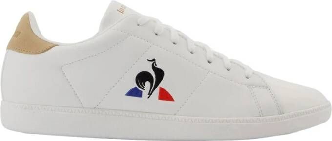 Le Coq Sportif Witte casual leren sneakers oor heren White Heren