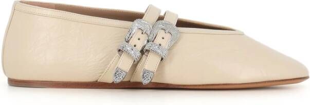 Le Monde Beryl Beige Platte Ballerina Schoenen