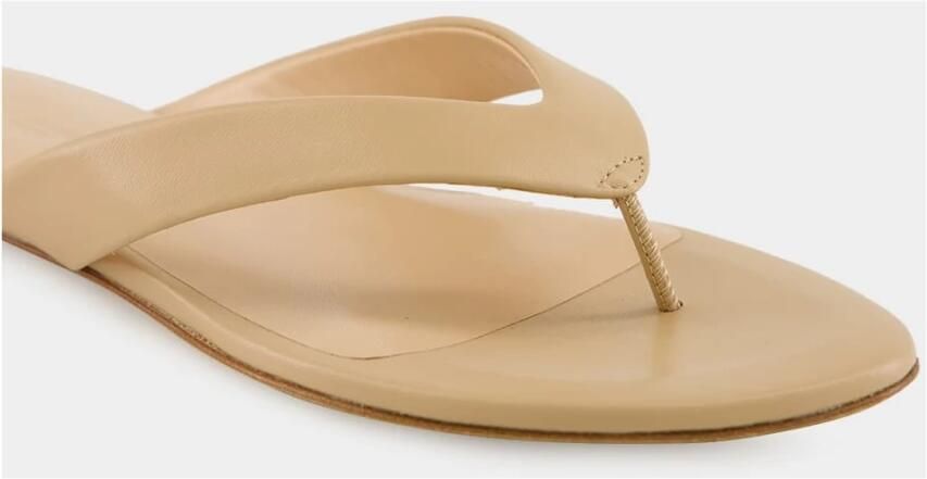 Le Monde Beryl Fawn Platte Leren Teenslippers - Foto 2