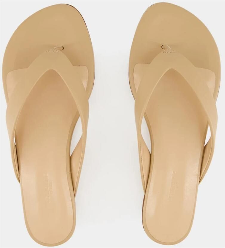 Le Monde Beryl Fawn Platte Leren Teenslippers - Foto 2