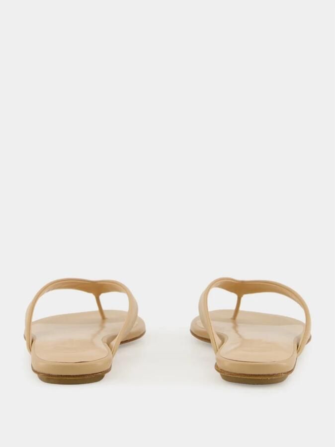 Le Monde Beryl Fawn Platte Leren Teenslippers - Foto 4