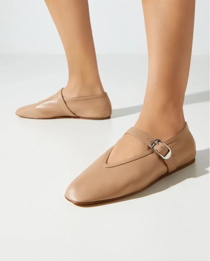 Le Monde Beryl Geweven leren ballerina's - Foto 2