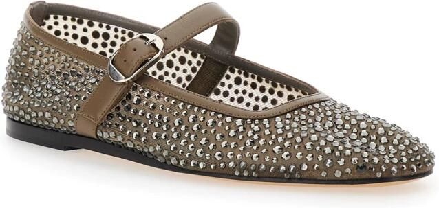 Le Monde Beryl Grijze Ballet Mary Jane Platte Schoenen