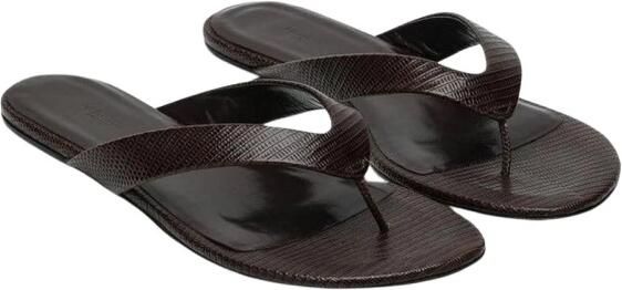 Le Monde Beryl Infradito Sandalen met Leren Bandjes in Reliëf