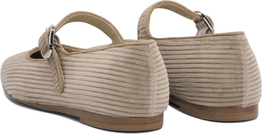 Le Monde Beryl Mary Jane-ballerina van corduroy met grosgrain-afwerking - Foto 4