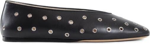 Le Monde Beryl Leren Slipper met Studs en Oogjes