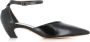 Le Monde Beryl Zwarte leren slingback hakken - Thumbnail 1