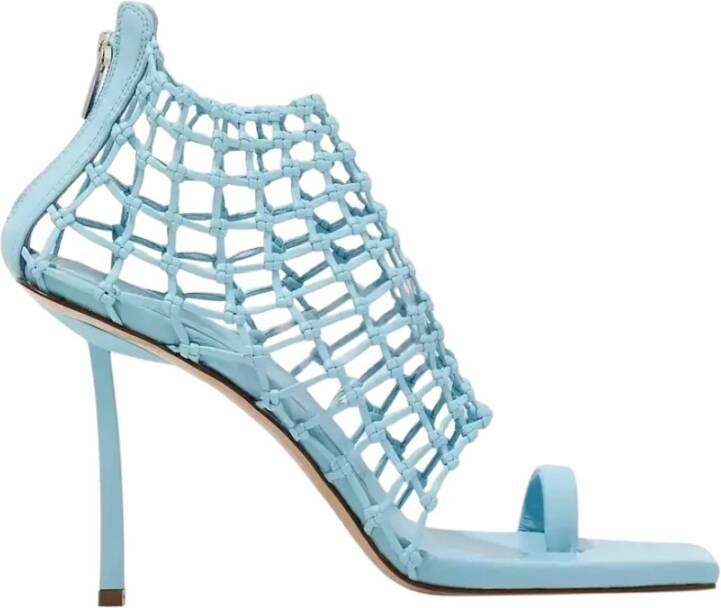 Le Silla Blauwe Stiletto Sandalen