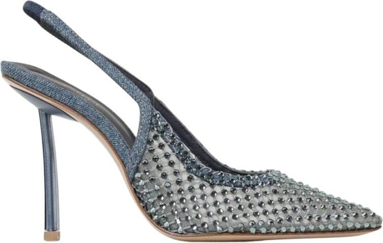 Le Silla Blauwe Versierde Hakken Sandalen