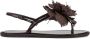 Le Silla Bruin Raffia Kristal Leren Sandalen - Thumbnail 1