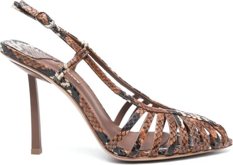 Le Silla Bruine Enkelband Stiletto Hakken