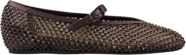 Le Silla Bruine Kristal Platte Schoenen