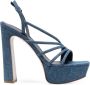 Le Silla Scarlet Denim Boyfriend Sandalen Blue Dames - Thumbnail 1