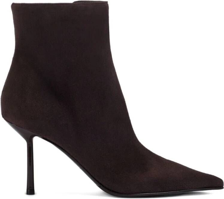 Le Silla Donkerbruine Suède Stiletto Laarzen