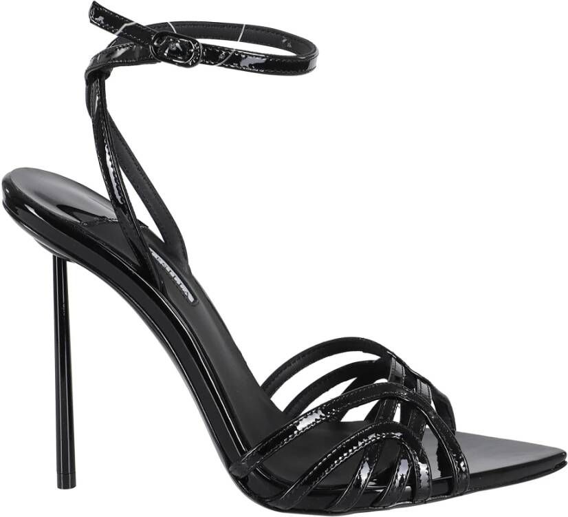 Le Silla Sandalen Bella Open-Toe Stiletto Sandals With Crisscross St in zwart