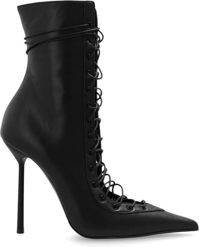 Le Silla Gehakte enkellaarzen Colette Black Dames