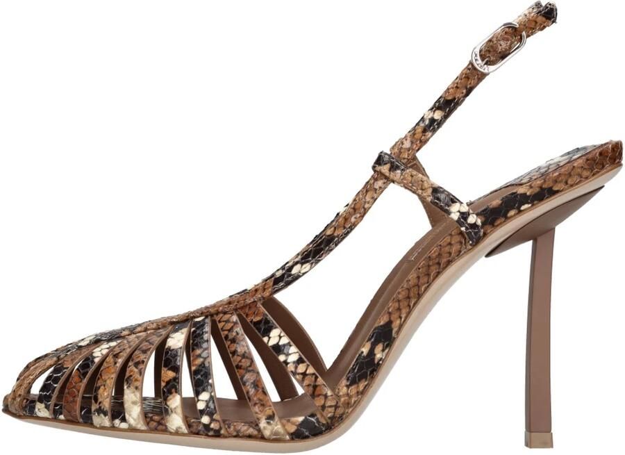 Le Silla Python-print Leren Kooi Sandalen