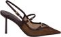 Le Silla Mesh Trim Slingback Stiletto Pumps - Thumbnail 1