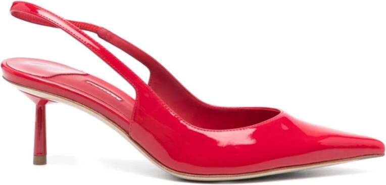 Le Silla Rode platte schoenen elastische hielband