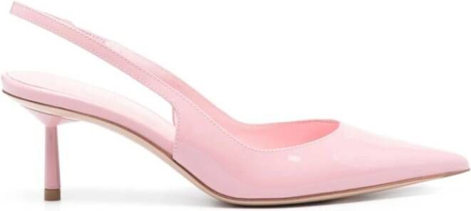 Le Silla Roze Lakleren Slingback Hakken Pink Dames