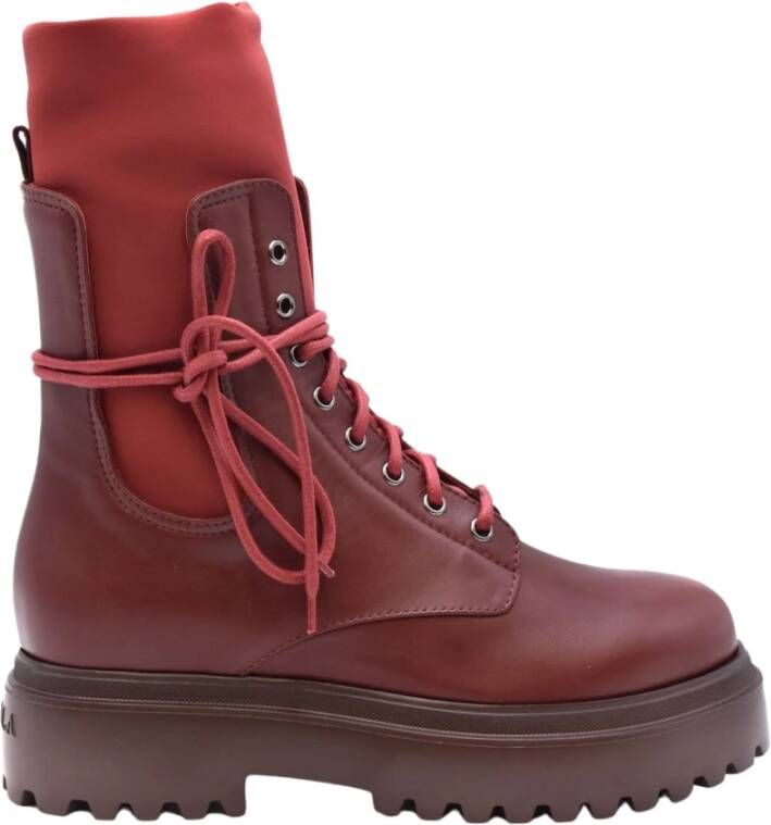 Le Silla Bordeaux Veterschoenen voor Herfst Winter Red Dames