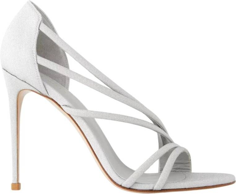 Le Silla Zilveren Stiletto Sandalen Scarlet