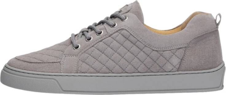 Leandro Lopes Suede Leather Low Top Sneakers Gray Heren