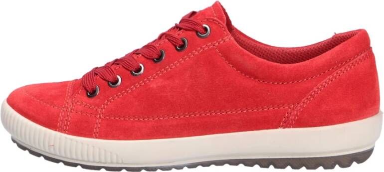 Legero Rode damessneakers van veloursleer