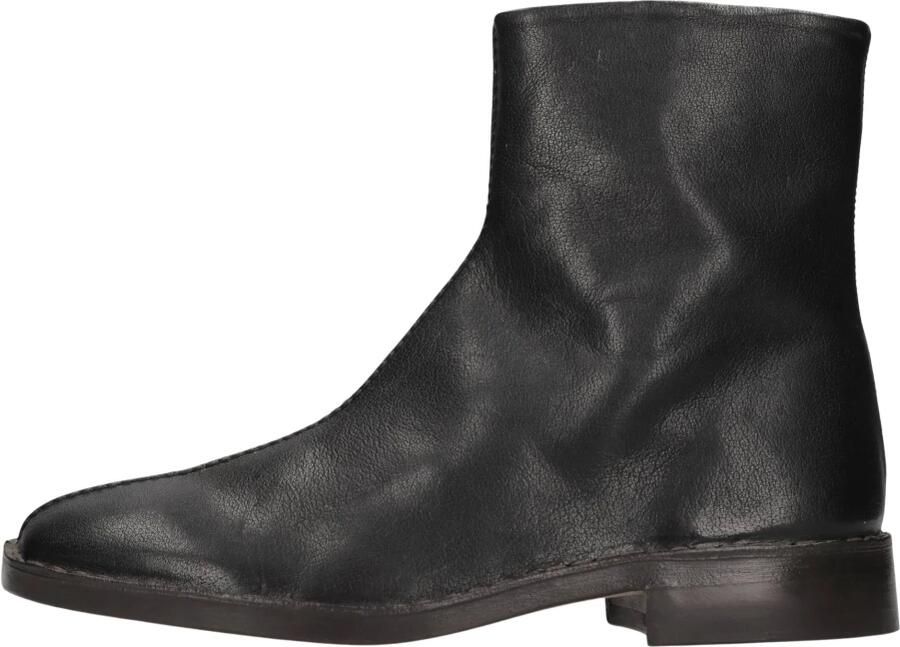 Lemaire Zwarte Piped Zipped Leren Laarzen Black Heren