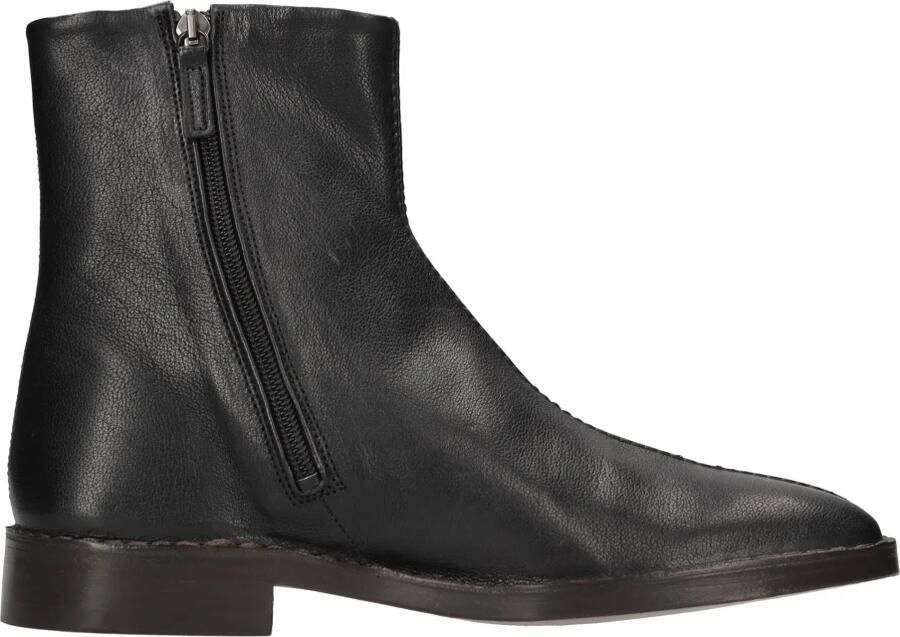 Lemaire Zwarte Piped Zipped Leren Laarzen Black Heren - Foto 2