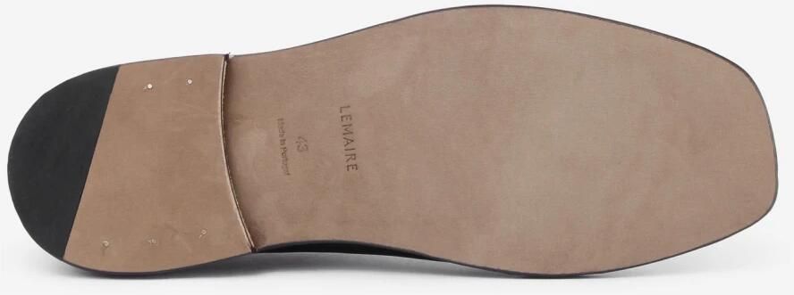 Lemaire Platte Piped Pantoffels in Zwart Leer Black Heren - Foto 2