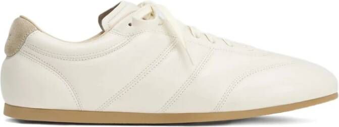 Lemaire Witte Leren Sneakers met Suède Hiel