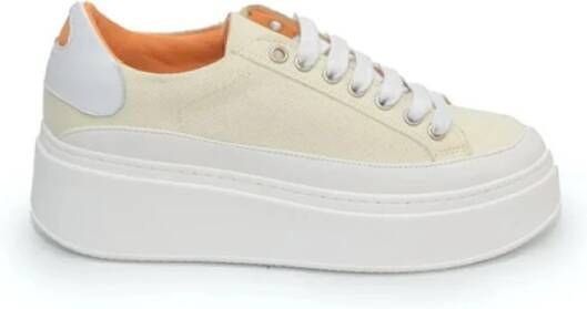 Lemaré Witte-jeans Damessneakers