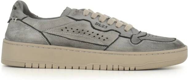 Lemargo Lichtgrijze Sneakers Zacht Leer Rubberen Zool