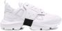 Les Hommes Witte kalfsleren sneakers met nylon band - Thumbnail 1