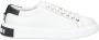 Les Hommes Witte Leren Lage Sneakers - Thumbnail 1