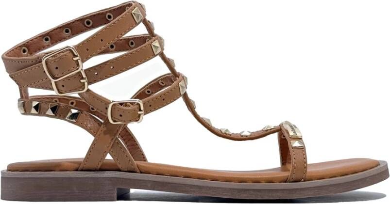 Les Tropeziennes Bruin Leren Sandalen Coralie Model Brown Dames