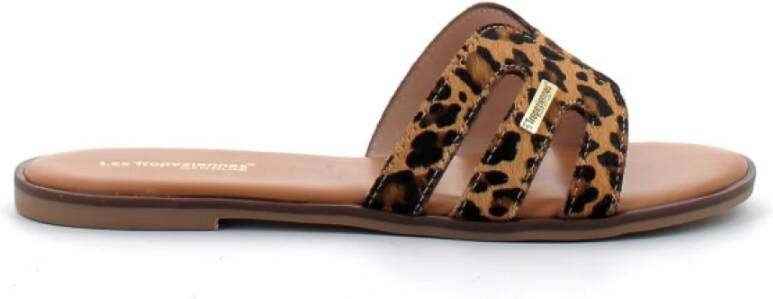 Les Tropeziennes Dierenprint Leren Muilezelschoenen