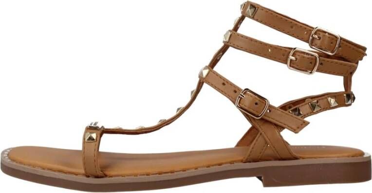 Les Tropeziennes Stijlvolle Platte Sandalen Brown Dames