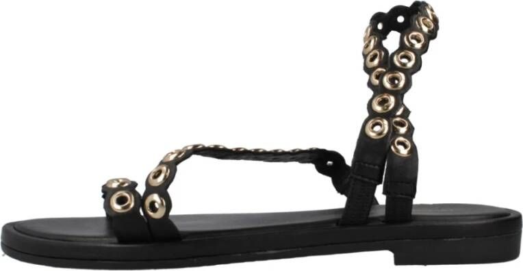 Les Tropeziennes Stijlvolle Platte Sandalen voor Vrouwen Black Dames