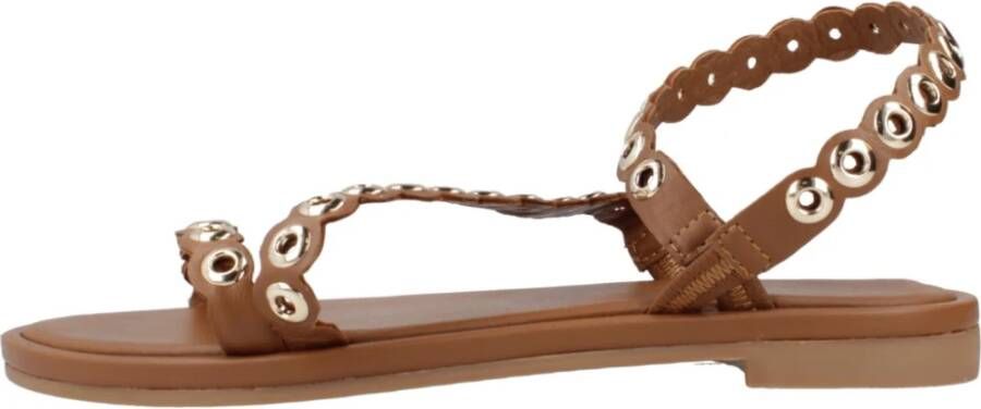 Les Tropeziennes Stijlvolle Platte Sandalen voor Vrouwen Brown Dames