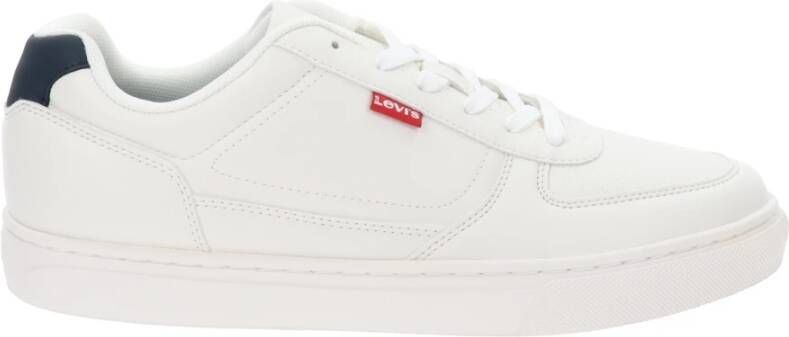 Levi's Heren Sneakers van imitatieleer met vetersluiting White Heren