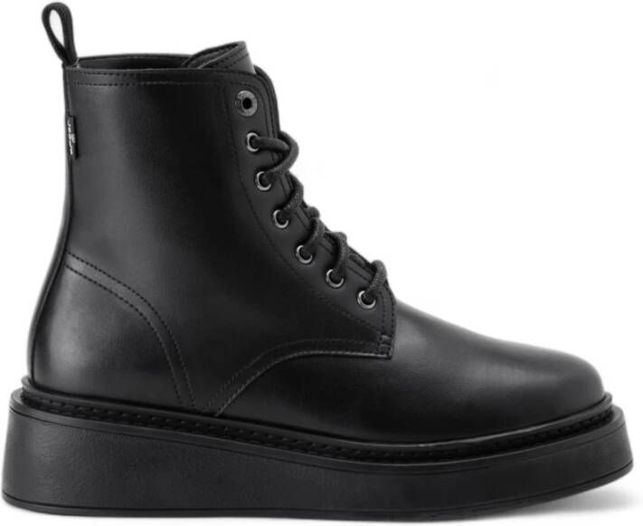 Levi's Veterschoenen Harlow plateauhak veterschoenen laarzen met aanhaallus