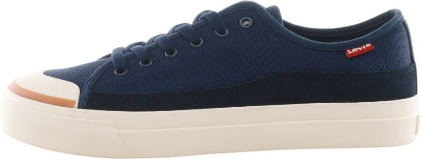 Levi's Canvas Low Top Trainers in Navy Blue Heren