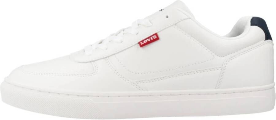 Levi's Heren Sneakers van imitatieleer met vetersluiting White Heren