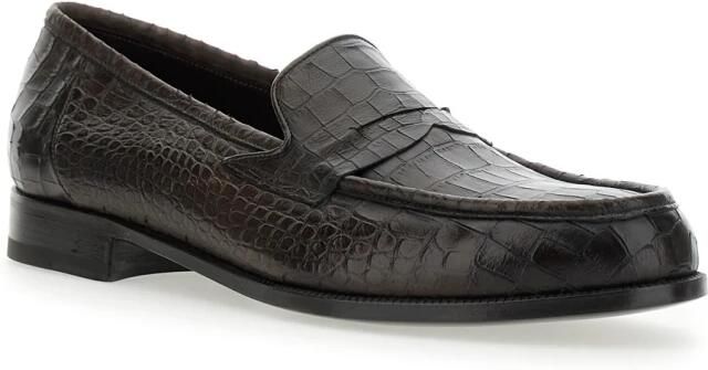 Lidfort Bruine Platte Schoenen Luisiana Model