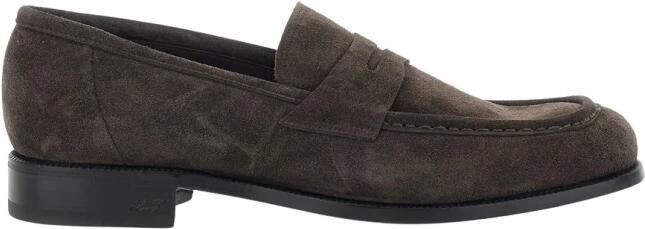 Lidfort Suède Loafers met Amandelvormige Neus