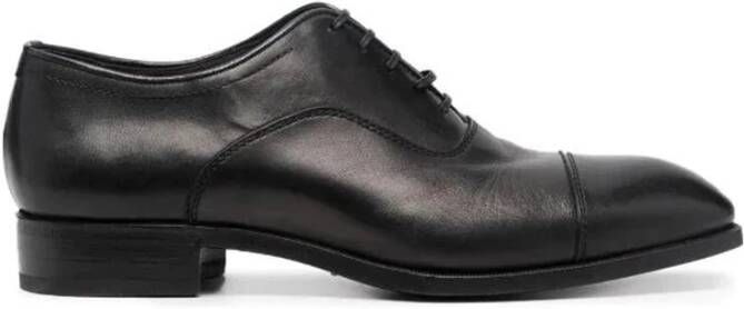 Lidfort Zwarte Suède Veterschoenen Black Heren