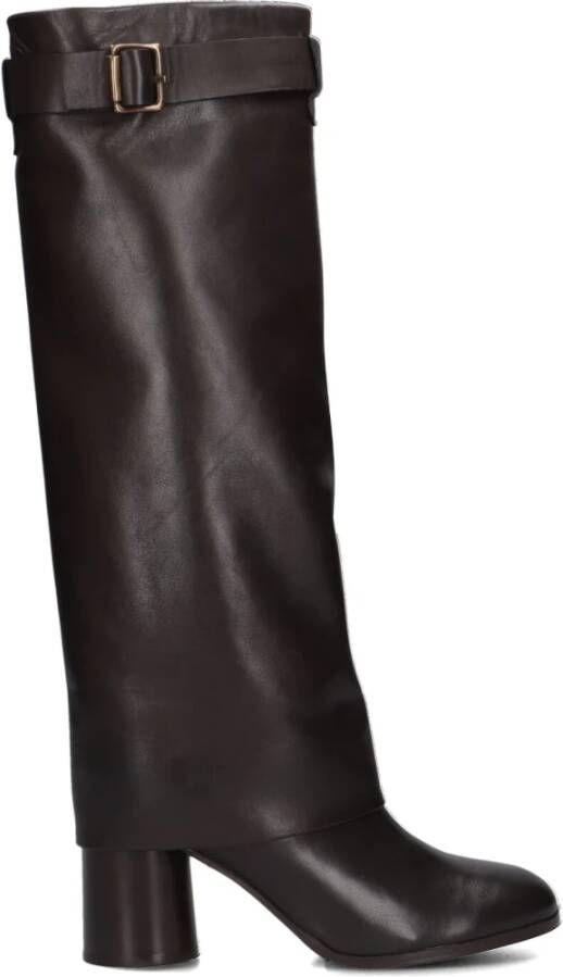 LINA LOCCHI Hoge Laarzen Dames Mw551 Maat: 37 Materiaal: Leer Kleur: Bruin - Foto 3