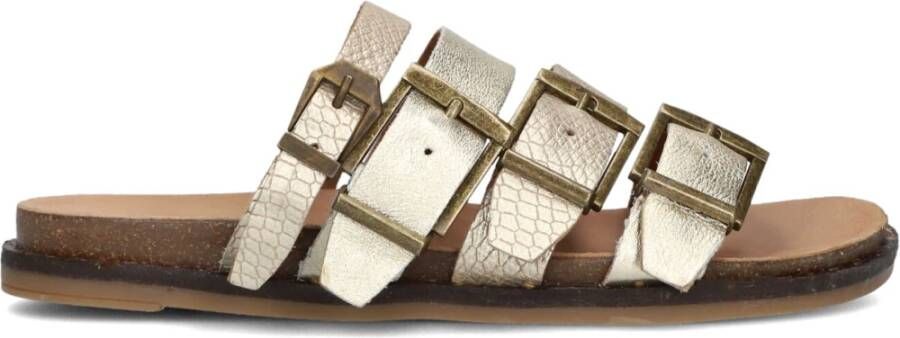 LINA LOCCHI Slippers Dames L1070 Maat: 37 Materiaal: Leer Kleur: Goud